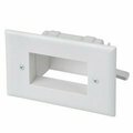 Swe-Tech 3C Easy Mount Recessed Low Voltage Cable Pass-through Plate, White FWT45-0008-WH